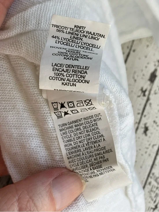 Lucky Brand Aztec Tank Top Medium Boho Embroidered Tribal Linen Blend Sleeveless - Picture 9 of 10